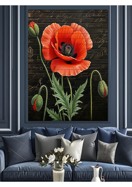 Gelincik Çiçeği Dekoratif Kanvas - Mdf Ahşap Tablo fiyatları