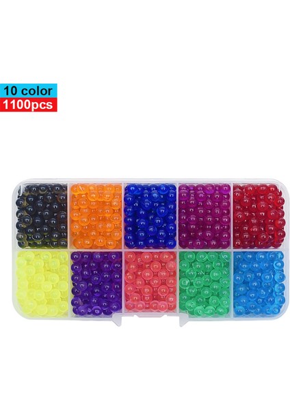 1100 Adet-B Tarzı Çocuklar Için Eğitici Top Oyuncağı 3D Puzzle Boncuklar Su Püskürtmeli Sihirli Boncuklar Dıy Boncuk Doldurma Seti - 10 Renkli Kristal Boncuk (Yurt Dışından) modelleri