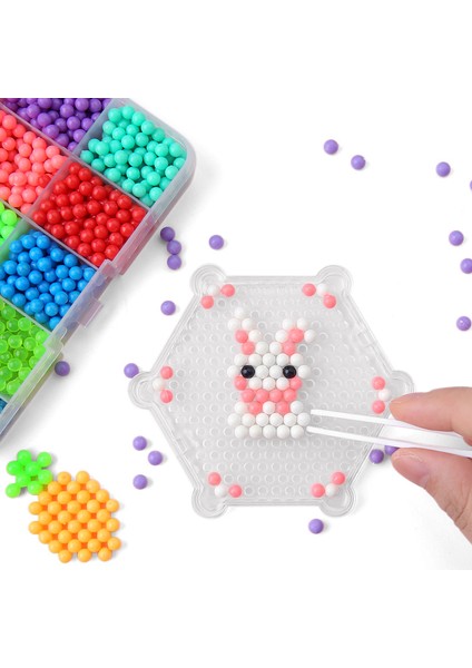 1100 Adet-B Tarzı Çocuklar Için Eğitici Top Oyuncağı 3D Puzzle Boncuklar Su Püskürtmeli Sihirli Boncuklar Dıy Boncuk Doldurma Seti - 10 Renkli Kristal Boncuk (Yurt Dışından) indirimleri