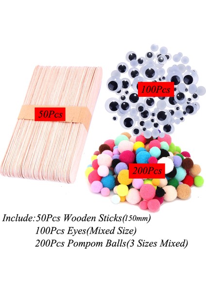 50ms15cm200pom100göz Stili Yaratıcı Renkli Ahşap Dondurma Çubukları(Yurt Dışından)