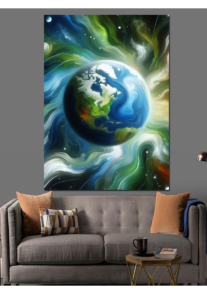 Dünya Enerjisi Dekoratif Kanvas - Mdf Ahşap Tablo modelleri