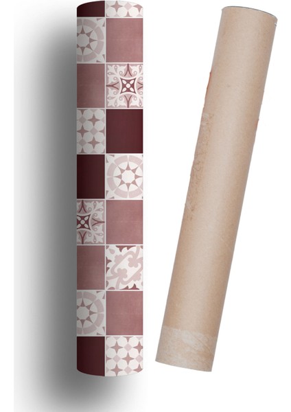 Tezgah Arası Mutfak Kendinden Yapışkanlı Folyo Kaplama Modern Fayans Desen 60 cm x 100 cm