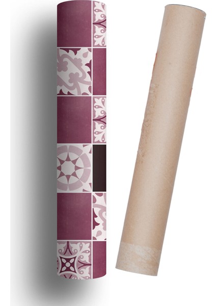 Tezgah Arası Mutfak Kendinden Yapışkanlı Folyo Kaplama Modern Fayans Desen Gülkurusu 60 cm x 100 cm fırsatları