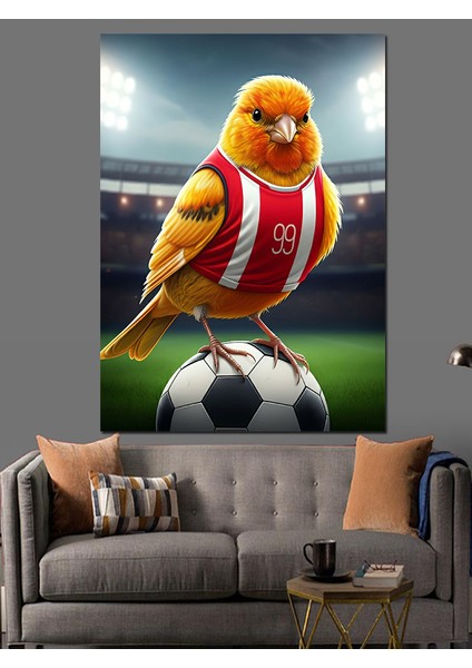Futbol Kanaryası Dekoratif Kanvas - Mdf Ahşap Tablo modelleri