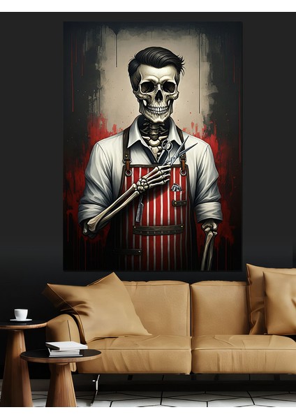 Berber Iskelet Dekoratif Kanvas - Mdf Ahşap Tablo modelleri