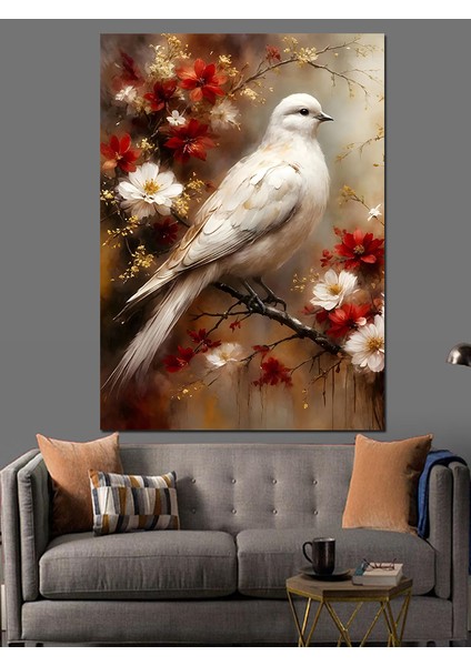 Beyaz Güvercin Dekoratif Kanvas - Mdf Ahşap Tablo modelleri