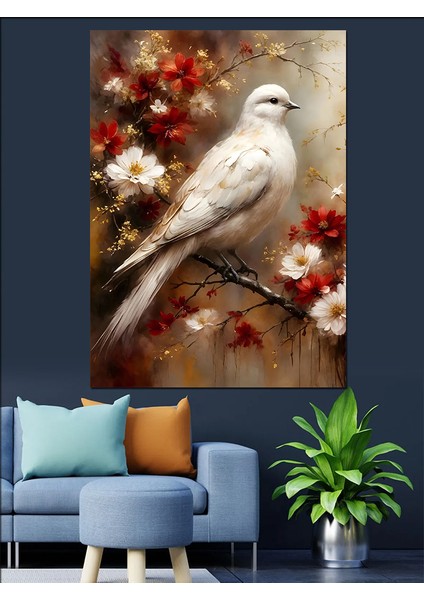 Beyaz Güvercin Dekoratif Kanvas - Mdf Ahşap Tablo fırsatları