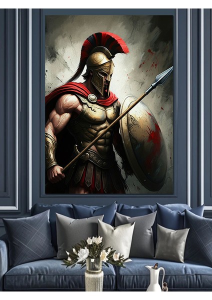 Gladyatör Savaşçı Dekoratif Kanvas - Mdf Ahşap Tablo