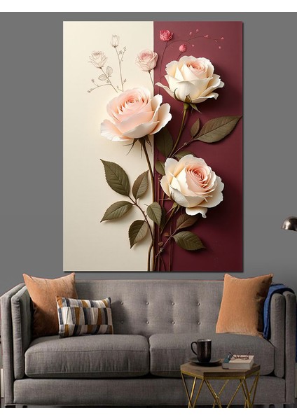 Gül Demeti Dekoratif Kanvas - Mdf Ahşap Tablo