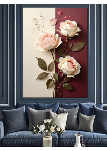 Gül Demeti Dekoratif Kanvas - Mdf Ahşap Tablo fırsatları