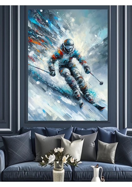 Slalom Dekoratif Kanvas - Mdf Ahşap Tablo fiyatları