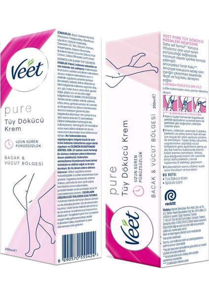 Pure 200ML + Veet Normal Yüz Ağda Bandı
