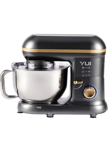 M108 Easy Chef Hamur Yoğurma Makinesi Stand Mikseri Gri Gold
