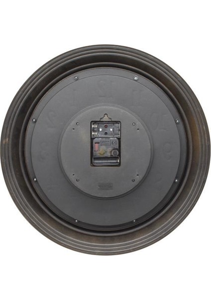 Premium Serisi Antik Eskitme Kadranlı Döner Çarklı Ev ve Ofis Duvar Saati Kabartma Latin Rakam 40 cm Gold fırsatları