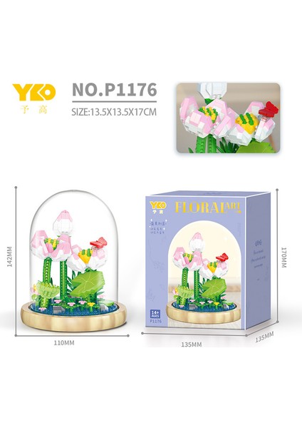 Saksı Yapı Taşı Küçük Pelet Puzzle Kız Serisi Doğum Günü Hediyesi (Yurt Dışından)