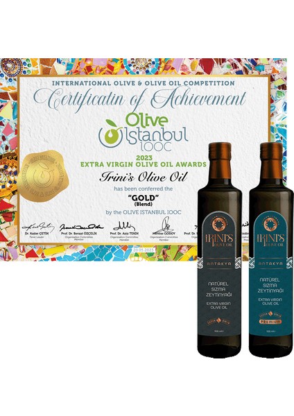 IRINI’S OLIVE OIL 500 ml Soğuk Sıkım Natürel Sızma Zeytinyağı 2025 GOLD Ödüllü