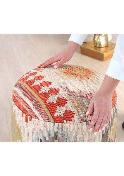 Ferruz Kilim Puf - Krem fırsatları