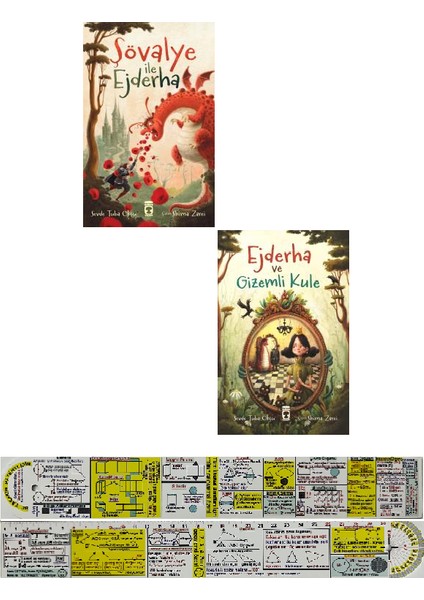 Şövalye ile Ejderha + Ejderha ve Gizemli Kule 2 Kitap Set + Mat. Öğreten Cetvel