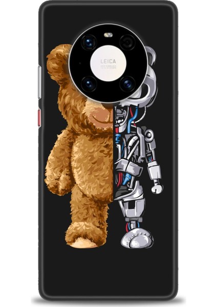 Huawei Mate 40 Pro Kılıf Hd Baskılı - Ayı ve Iskeleti