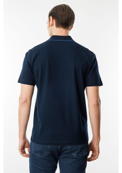 Erkek Polo Yaka Merserize T-Shirt K.lacivert fırsatları