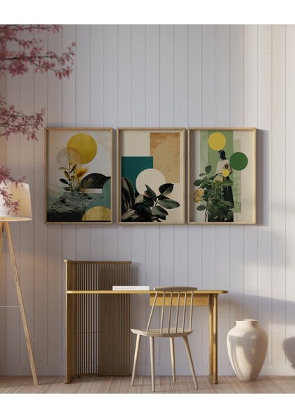 3 Lü Ahşap Posterli Fotoğraf Çerçevesi , Duvar Çerçevesi , Dekoratif Çerçevesi indirimleri