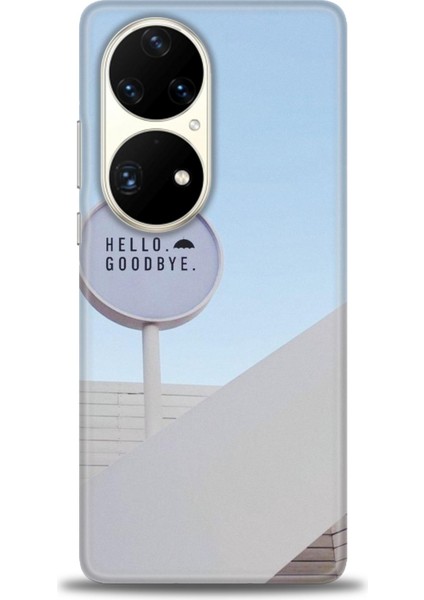 Huawei P50 Pro Kılıf Hd Baskılı - Hello Goodbye