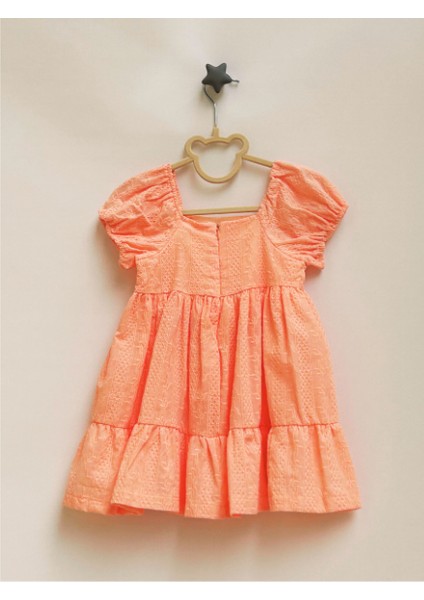 Somon Rengi Brode Balon Kollu Elbise fiyatları