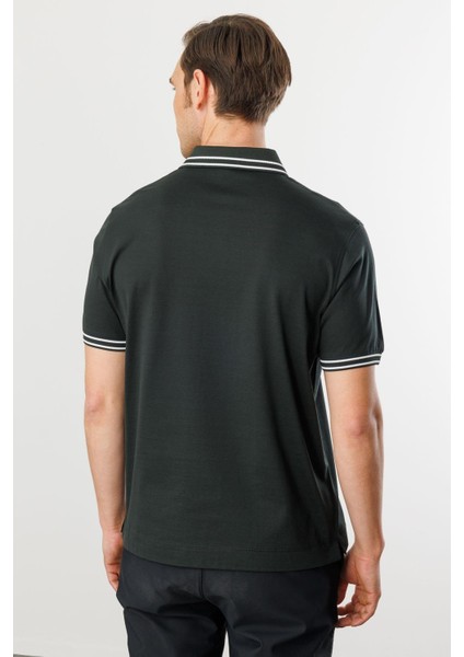 Erkek Polo Yaka Merserize T-Shirt S.n.yeşil modelleri