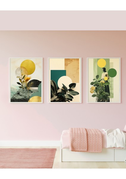 3 Lü Ahşap Posterli Fotoğraf Çerçevesi , Duvar Çerçevesi , Dekoratif Çerçevesi fiyatları