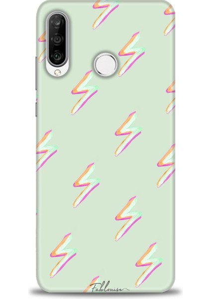 Huawei P30 Lite Kılıf Hd Baskılı - Şimşekler