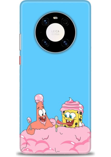 Huawei Mate 40 Pro Kılıf Hd Baskılı - Spongebob