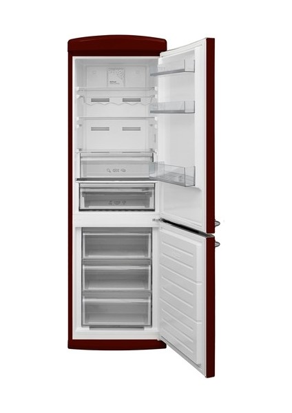 Retro NFK37211 Bordo 330 Lt E Enerji Sınıfı No-Frost Buzdolabı