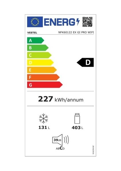 NFK60122 Ex Gı Pro Wıfı 533 Lt No-Frost Buzdolabı
