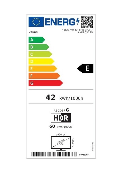 43FA9740 43'' 108 Ekran Uydu Alıcılı Full HD Smart Android LED TV fırsatları