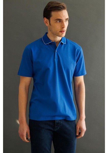 Erkek Polo Yaka Merserize T-Shirt A.saks