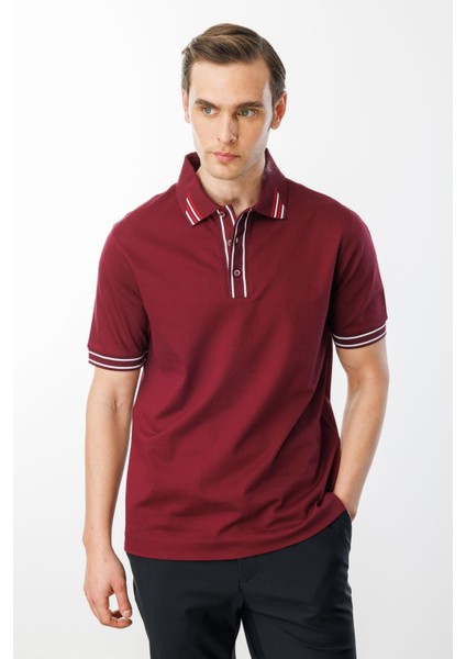 Erkek Polo Yaka T-Shirt Bordo fiyatları