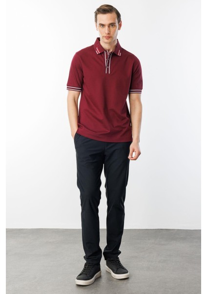 Erkek Polo Yaka T-Shirt Bordo fırsatları