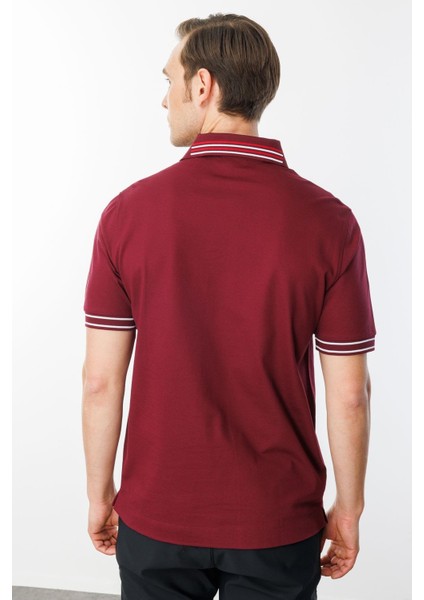 Erkek Polo Yaka T-Shirt Bordo indirimleri