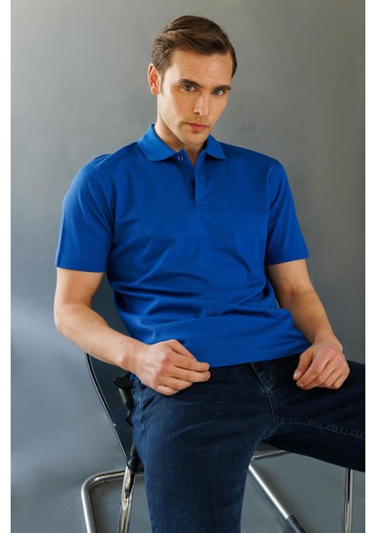 Erkek Polo Yaka Pike Merserize T-Shirt A.parlement