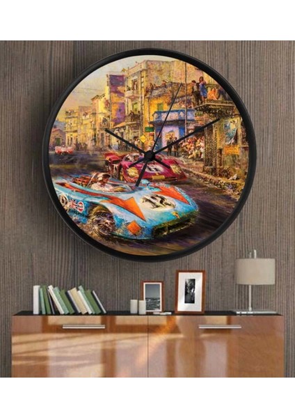 - Dekoratif 3D Baskı Yuvarlak Duvar Saati-26