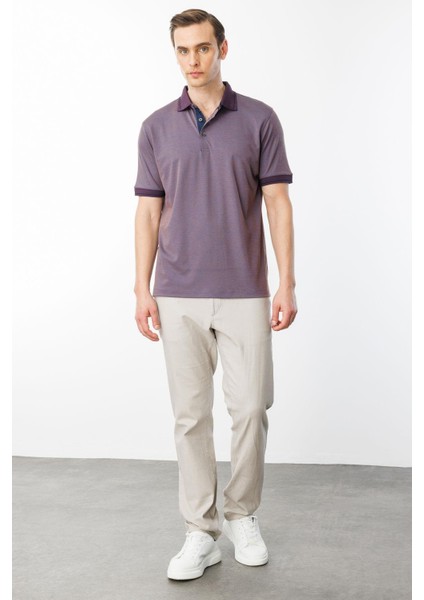 Erkek Polo Yaka Yakası ve Kolu Triko T-Shirt Kahve fırsatları