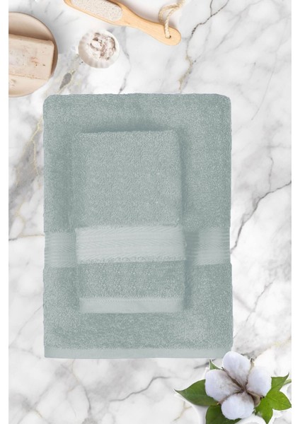 Büyük Battal Boy 2'li Set Banyo ve Hamam Havlusu %100 Pamuklu Denis