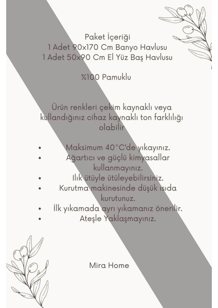 Büyük Battal Boy 2'li Set Banyo ve Hamam Havlusu %100 Pamuklu Denis indirimleri