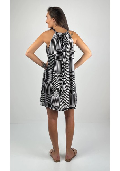 DIANA Halter Yaka Askılı Kısa Viskon Elbise indirimleri