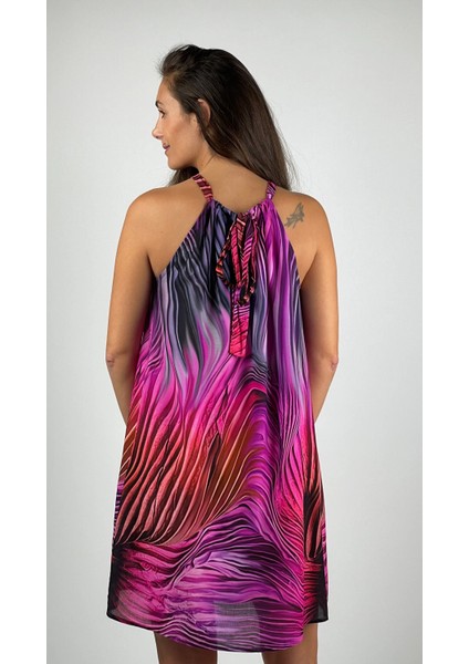 DIANA Halter Yaka Askılı Kısa Viskon Elbise indirimleri