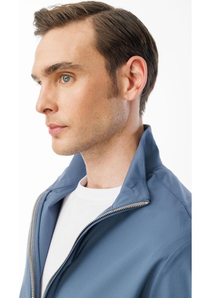 Erkek Hakim Yaka Yan Cepli Mont H.mavi fırsatları