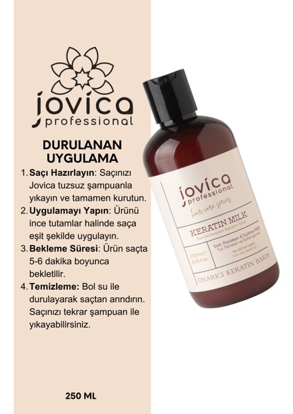 Düzleştirme Etkili Durulanmayan Paraben&Sülfat İçermeyen Keratin Sütü 250 ML fiyatları