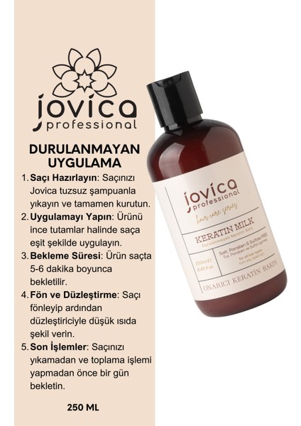 Düzleştirme Etkili Durulanmayan Paraben&Sülfat İçermeyen Keratin Sütü 250 ML modelleri