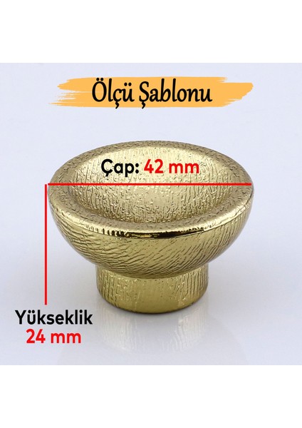 Mobilya Mutfak Dolap Dolabı Çekmece Kulpu Kulbu Plastik Altın Tek Vida Altın Kulp Düğme Gold 10 Adet fiyatları