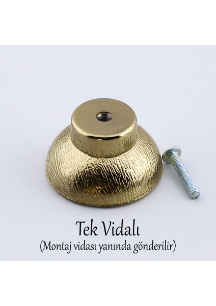 Mobilya Mutfak Dolap Dolabı Çekmece Kulpu Kulbu Plastik Altın Tek Vida Altın Kulp Düğme Gold 10 Adet modelleri